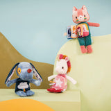 Lilliputiens peluche phosphorescente et livre en tissu Jeanne le chat 83665