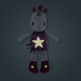 Lilliputiens peluche phosphorescente et livre en tissu Lena la licorne 83664