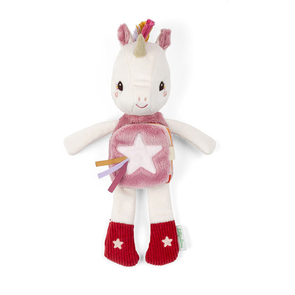 Lilliputiens peluche phosphorescente et livre en tissu Lena la licorne 83664