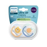 Avent sucette 0-6m ultra air happy collection garçon SCF080/23