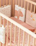 Noukie's Protège barreaux pour lits et parcs bébé, écru/rose poudré BB2310.03