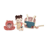 Lilliputiens poupée en tissu et porte bébé Jeanne 83634