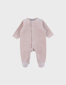 Noukie's Pyjama bébé en velours rose Z2586131