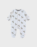 Noukie's pyjama bébé en velours à motif zebre blanc