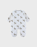 Noukie's pyjama bébé en velours à motif zebre blanc