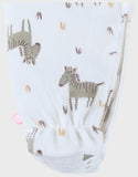 Noukie's pyjama bébé en velours à motif zebre blanc