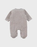 Noukie's pyjama bébé en velours beige avec broderie phoque Z2591132