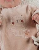 Noukie's pyjama en velours rose avec broderie chat Z2586132