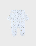 Noukie's Pyjama bébé en velours blanc imprimé oiseaux Z2588131