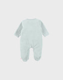 Noukie's pyjama bébé en velours vert avec broderie escargot Z2587133