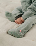 Noukie's pyjama bébé en velours vert avec broderie éléphant Z2583132