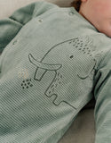 Noukie's pyjama bébé en velours vert avec broderie éléphant Z2583132