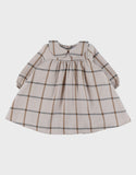 Noukie's robe en coton à carreaux beige Z2559081