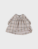Noukie's robe en coton à carreaux beige Z2559081