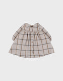 Noukie's robe en coton à carreaux beige Z2559081