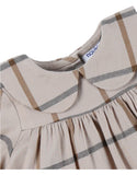Noukie's robe en coton à carreaux beige Z2559081