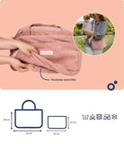 Doomoo sac à langer Fluffy pink FY03