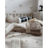 Babyshower set 3 draps tétra en gaze de coton 65x65cm cherries P3SWCHY