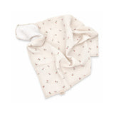 Babyshower set 3 draps tétra en gaze de coton 65x65cm cherries P3SWCHY