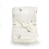 Babyshower set 3 draps tétra en gaze de coton 65x65cm cherries P3SWCHY