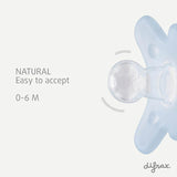 Difrax sucette en silicone 0-6m blossom/white (lot de 2) 4349163
