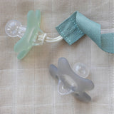 Difrax sucette en silicone 6-12 mois (lot de 2) stone/sage 8711736997886