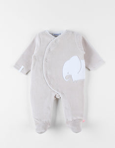 Noukie's Pyjama 1 pièce en velours, greige Z2391134