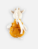 Noukie's Peluche d'activités Tiga en Veloudoux et mousseline de coton BIO, beige/ocre N2113.45