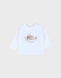 Noukie's t-shirt en coton blanc avec imprimé mammouth Z2558011