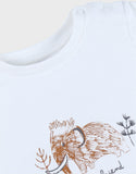 Noukie's t-shirt en coton blanc avec imprimé mammouth Z2558011