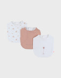 Noukie's bavoirs en gaze de coton et éponge Fleurs d'Antan  (lot de 3) BB2640.21