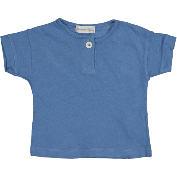 Bean's T-shirt ICECREAM Cot.Linen buttons Bleu 2324652