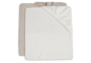 Jollein housse de coussin à langer 50x70cm ivoire/nougat (lot de 2) 2550-503-00156