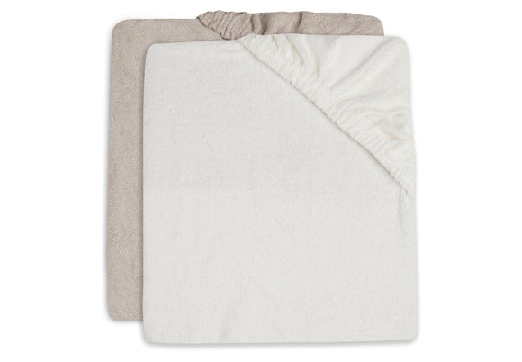 Jollein housse de coussin à langer 50x70cm ivoire/nougat (lot de 2) 2550-503-00156