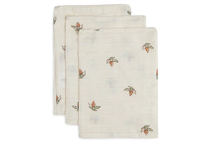 Jollein Gant de toilette Gaze de Coton 15x20cm - Rosehip - 3 pièces 536-848-67024