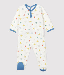Petit Bateau pyjama bébé imprimé animaux colorés molleton en coton biologique A02EQ 01