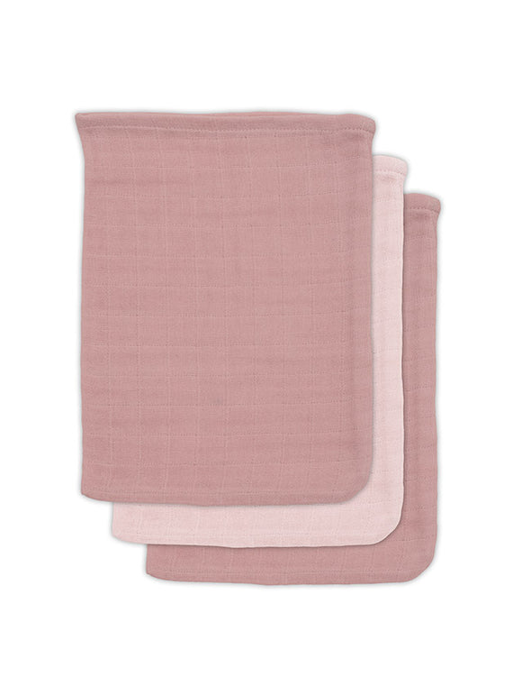 Jollein Gants de toilette bamboo Pale pink (3pack) 436-848-65310
