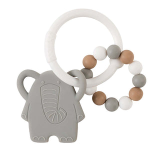 Nattou Anneau de dentition silicone éléphant billes gris 877633