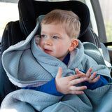 Bemini poncho de voyage 9-36m bleu minéral tetra jersey + teddy 383CADUM65HU