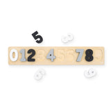 Jollein Puzzle en Bois - Chiffres 1-9 - Gris & Blanc 105-001-65334