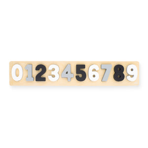 Jollein Puzzle en Bois - Chiffres 1-9 - Gris & Blanc 105-001-65334
