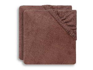 Jollein Housse matelas à langer Terry 50x70cm - Châtaigne - 2 Pièces 2550-503-66043