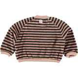 Bean's LEO-Striped cotton velvet sweatshirt Pink W2194611