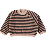 Bean's LEO-Striped cotton velvet sweatshirt Pink W2194611