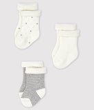 Petit Bateau Lot de 3 paires de chaussettes bébé 0-3 mois A01FH 00