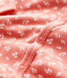 Petit Bateau pyjama bébé fleuri en coton biologique rose PAPAYE/ MARSHMALLOW A03QF01