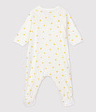 Petit Bateau pyjama bébé en coton biologique blanc MARSHMALLOW/ ORGE A03TH01