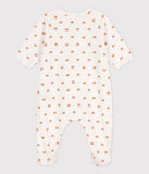 Petit Bateau pyjama imprimé en molleton blanc MARSHMALLOW/ ECUREUIL A055H01