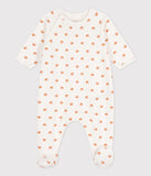 Petit Bateau pyjama imprimé en molleton blanc MARSHMALLOW/ ECUREUIL A055H01