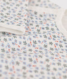 Petit Bateau Pyjama imprimé bébé en molleton blanc MARSHMALLOW/blanc MULTICO A055H02